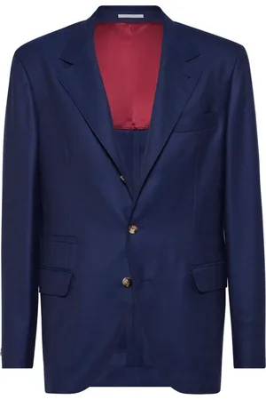 Brunello Cucinelli Blazer met enkele rij knopen