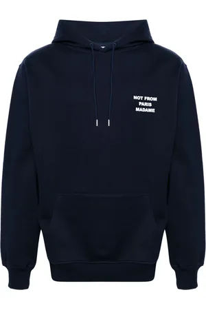 Drôle de Monsieur Hoodie met tekst