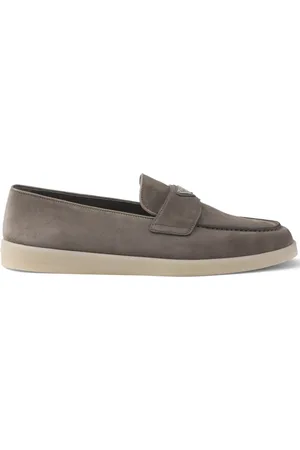 Prada Suède loafers met logo