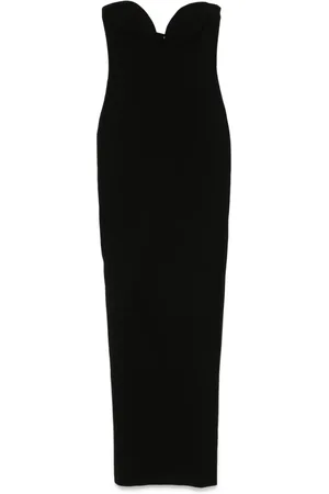 Monot Strapless crêpe midi