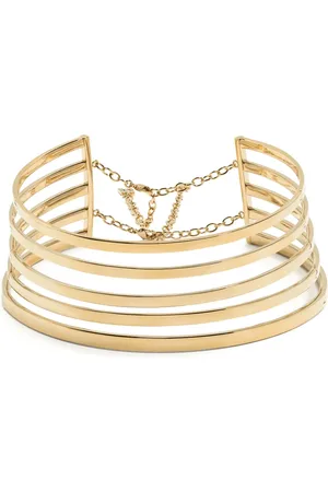 Amina Muaddi Angelica gestapelde choker
