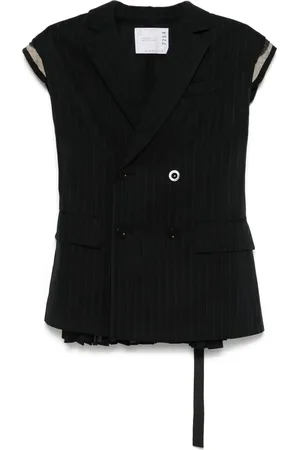 SACAI Gilet met krijtstreep