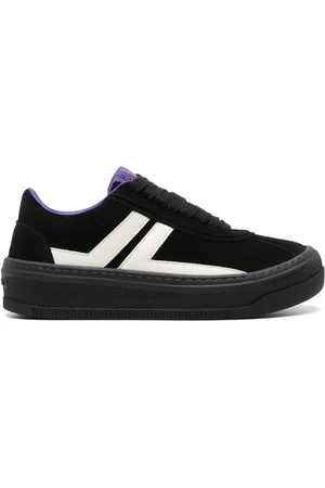 Lanvin X Future suède sneakers met vlakken