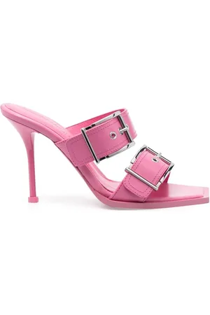 Alexander McQueen 100mm leren sandalen met gesp