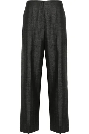 FORTE FORTE Pantalon met visgraat patroon