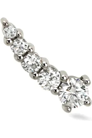 Lark & Berry 14kt witgouden Shooting Star oorbel met diamant