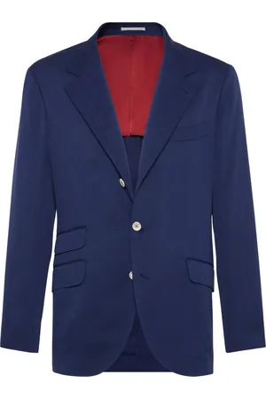 Brunello Cucinelli Blazer met enkele rij knopen