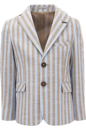 M. Moustache Gestreepte blazer met enkele rij knopen