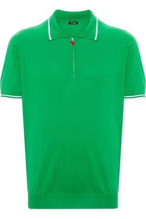 Kiton Poloshirt met gestreepte afwerking