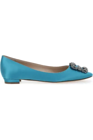 Manolo Blahnik Hangisi satijnen ballerina