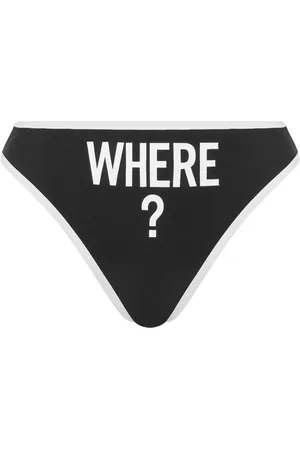 Moschino Bikinislip met tekst