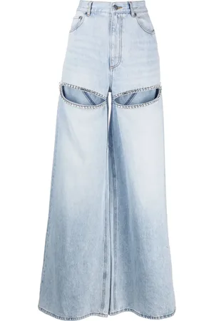AREA Jeans met wijde pijpen