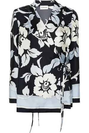 P.A.R.O.S.H. Wikkelblouse met bloemenprint