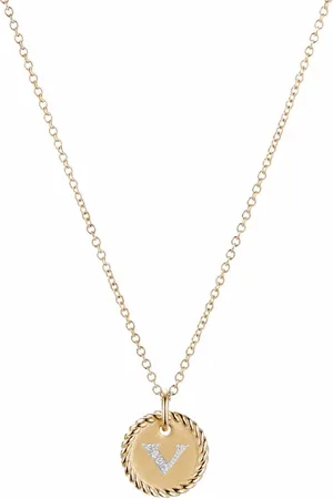 David Yurman 18kt geelgouden halsketting met V