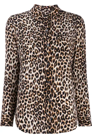 Equipment Blouse met luipaardprint