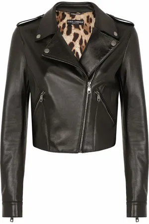 Dolce & Gabbana Leren bikerjack