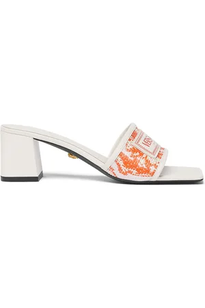 VERSACE Theia Barocco 55mm raffia muiltjes