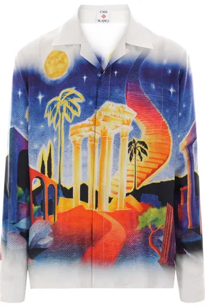 Casablanca Midnight Acropolis zijden overhemd