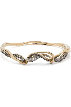 Bibi van der Velden 18kt geelgouden Vapour armband met diamant