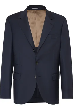 Brunello Cucinelli Blazer met enkele rij knopen