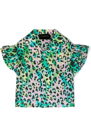 John Richmond Shirt met abstracte luipaardprint