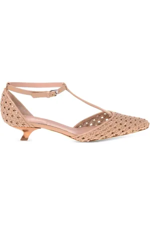 Alberta Ferretti Geweven pumps met T