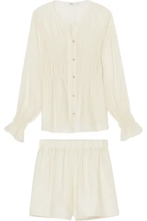 B+AB Blouse en geplooide shorts