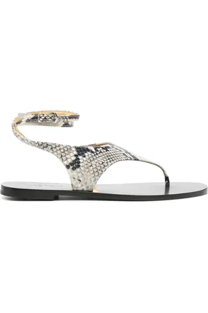 PARIS TEXAS Amalfi sandalen met slangenleer