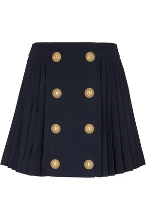 Balmain Plooirok met knoop detail