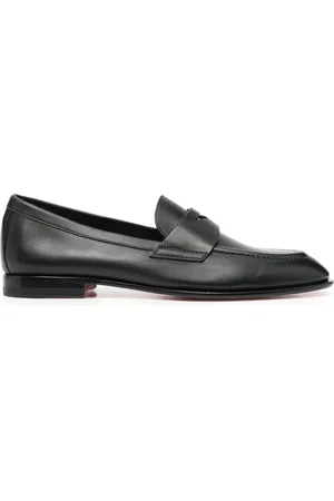 santoni Leren loafers