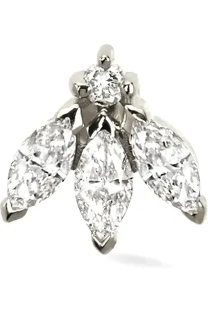 Lark & Berry 14kt witgouden oorbel