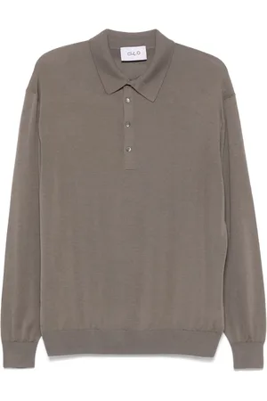 D4.0 Fijngebreid poloshirt