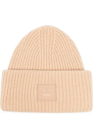 Acne Studios Ribgebreide muts met patch