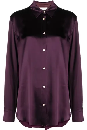 FORTE FORTE Blouse met satijnen afwerking
