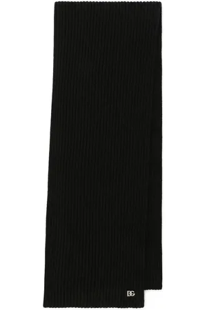 Dolce & Gabbana Ribgebreide sjaal met DG