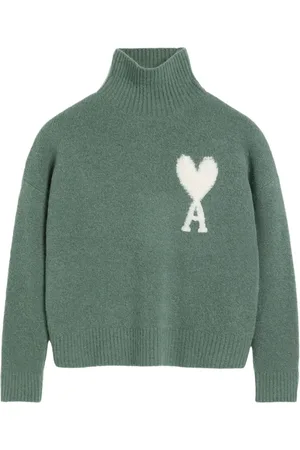 Ami Sweater met trechterhals