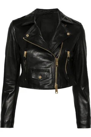 AllSaints Elora cropped leren jack