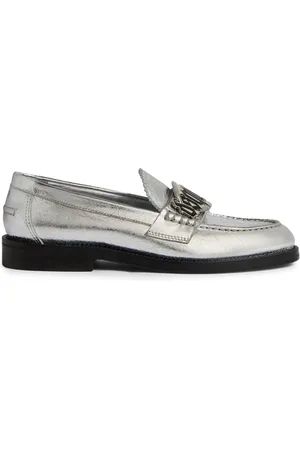 Dsquared2 Gothic metallic leren loafers