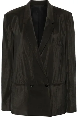 LEMAIRE Blazer met dubbele rij knopen van zijdeblend