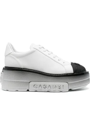 Casadei Nexus leren sneakers met plateauzool