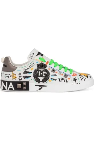 Dolce & Gabbana Portofino leren sneakers met studs