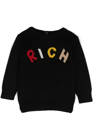 John Richmond Trui met intarsia logo