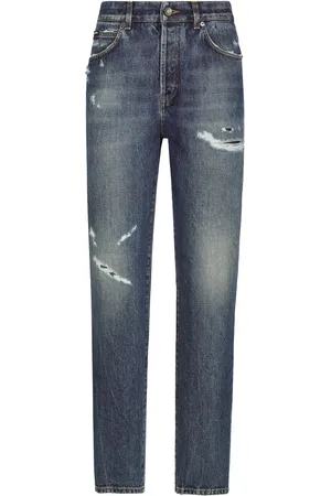 Dolce & Gabbana Boyfriend jeans met gerafeld detail