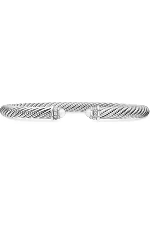 David Yurman Zilveren Classic Cable armband met diamant (5mm)