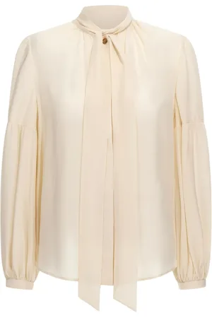 Roberto Cavalli Zijden blouse met strikkraag