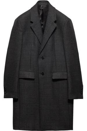 Prada Wollen mantel met enkele rij knopen