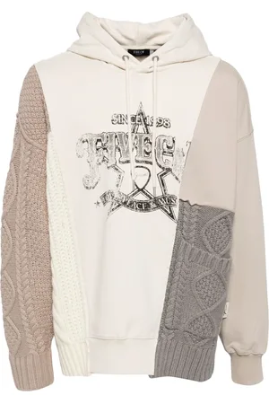 FIVE CM Hoodie met gebreid vlak