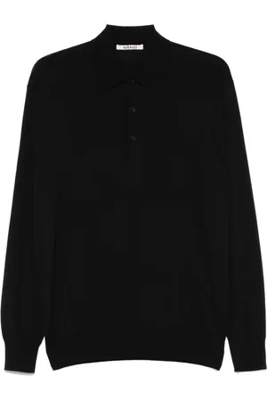 Auralee Fijngebreid poloshirt