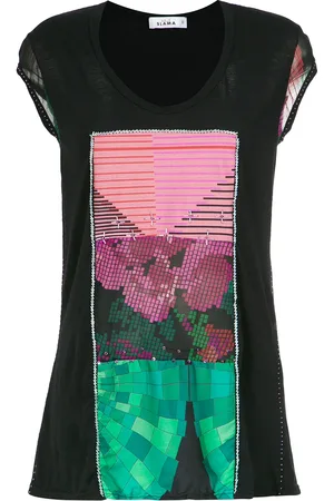 AMIR SLAMA Vlakken kralen blouse