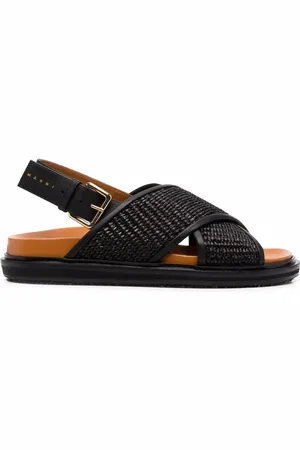 Marni Fussbett raffia sandalen